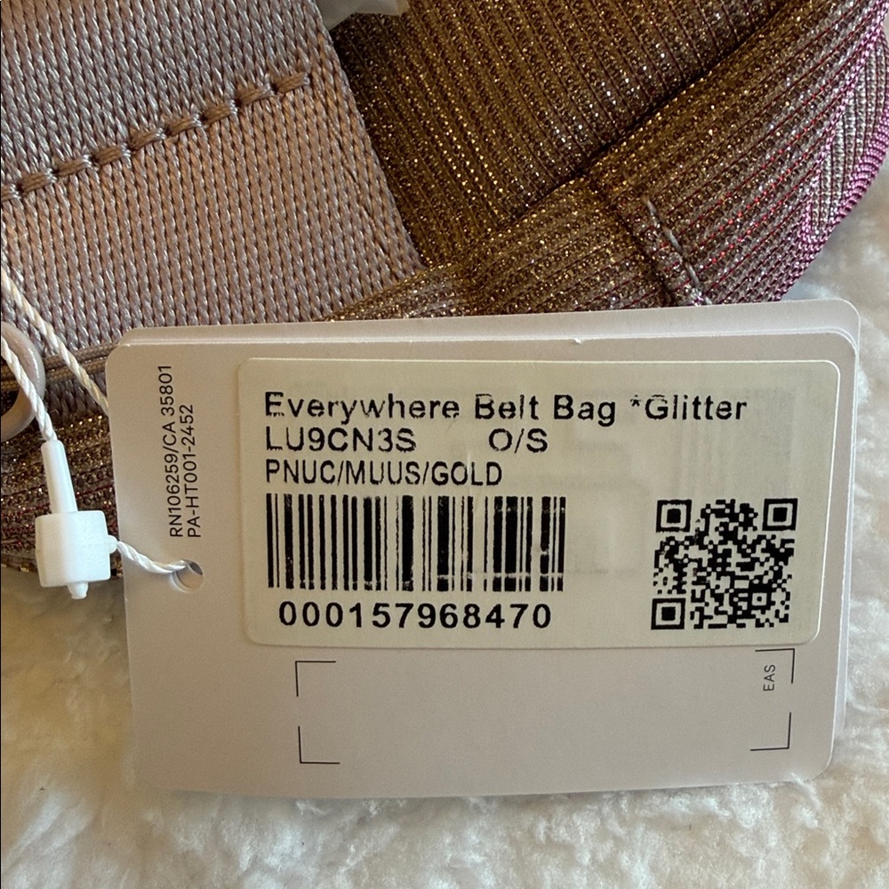 🆕 LULULEMON Everywhere Belt Bag 1L Glitter Pink Champagne/Muse/Gold NWT - Picture 16 of 17